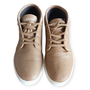 Lacoste Ampthill 118 2 Men's Size 10 Brown Leather Sneakers Casual Lace Up